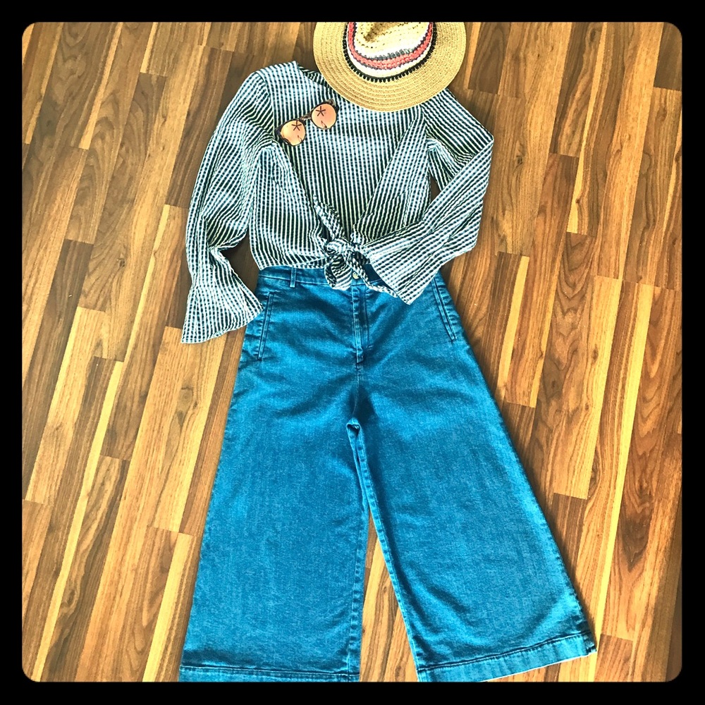 Seafarer High Waisted Culotte Denim